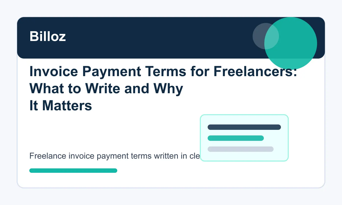 Freelance invoice payment terms written in clear simple English