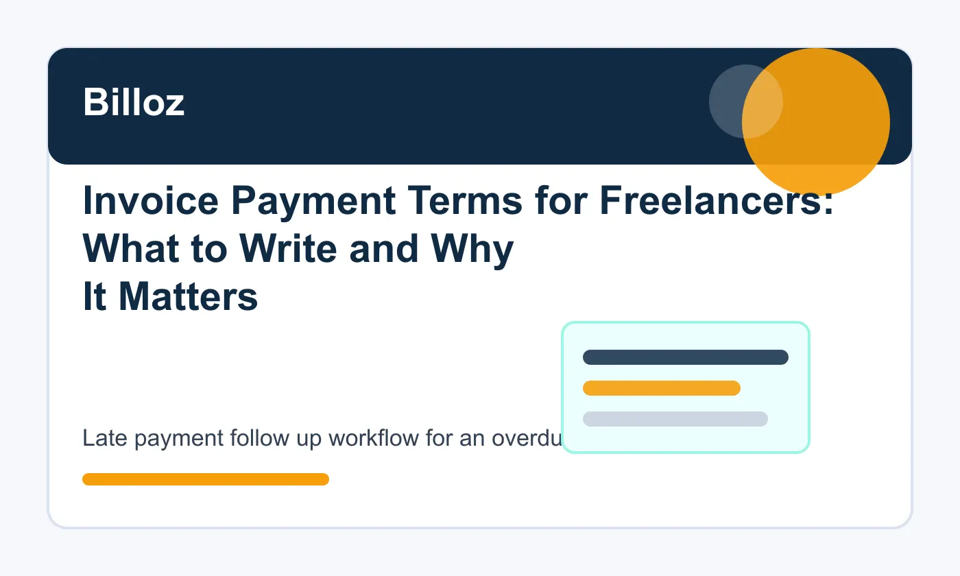Late payment follow up workflow for an overdue freelance invoice